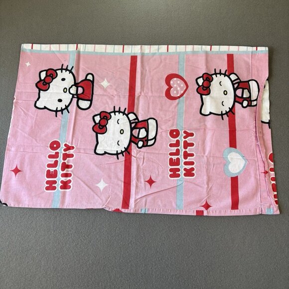 Vintage Hello Kitty Pillow case (1) Standard Hearts Stars Pink Y2k Sanrio Kawaii - Picture 9 of 9